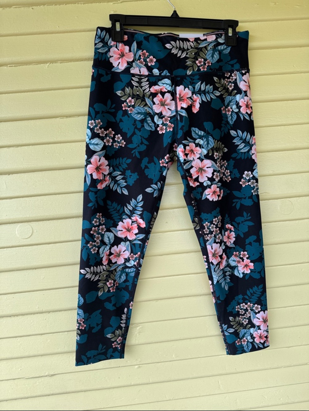 Calvin Klein Floral Leggings - Black, Pink and Teal